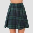 thumbnail image 2 of Lime Green Zip Up Skirts for Women Mini Petite Plaid Skirts Ladies 2026 Clothing Fashion Country Concert 3XL, 2 of 9
