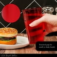 thumbnail image 3 of Spec101 Hard Plastic Cups Reusable 24-Pack of 12oz Red Stackable Plastic Glasses, 3 of 7