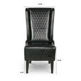 thumbnail image 5 of CJC High Wingback Accent Chair, Modern Wing Back Chair, Fabric Leisure Side Chair, Armchair for Living Room, Bedroom, Office, Black, 5 of 9