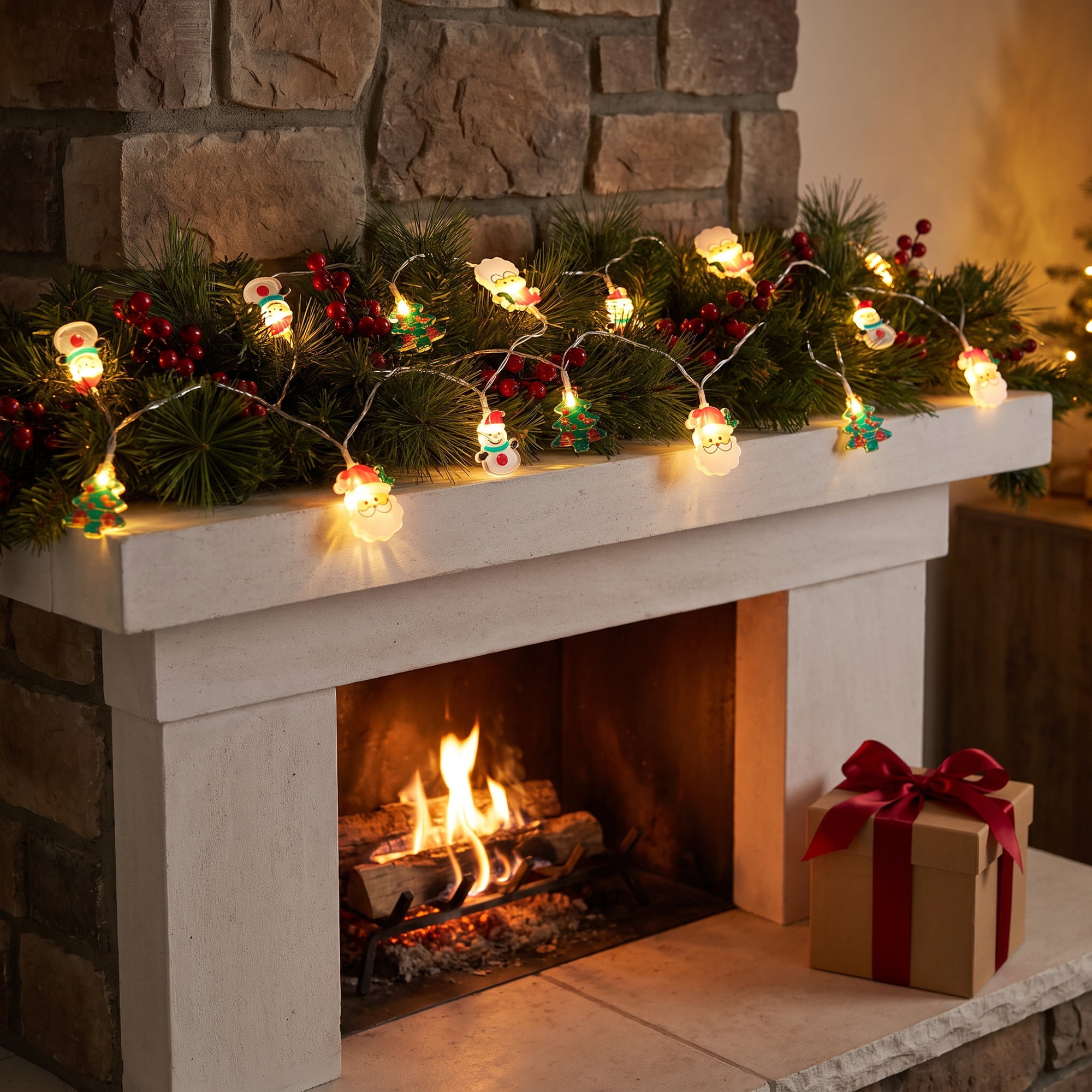 Unique Bargains Fairy Lights for Decor 9.8 ft Multicolor Battery Operated Twinkle Lights