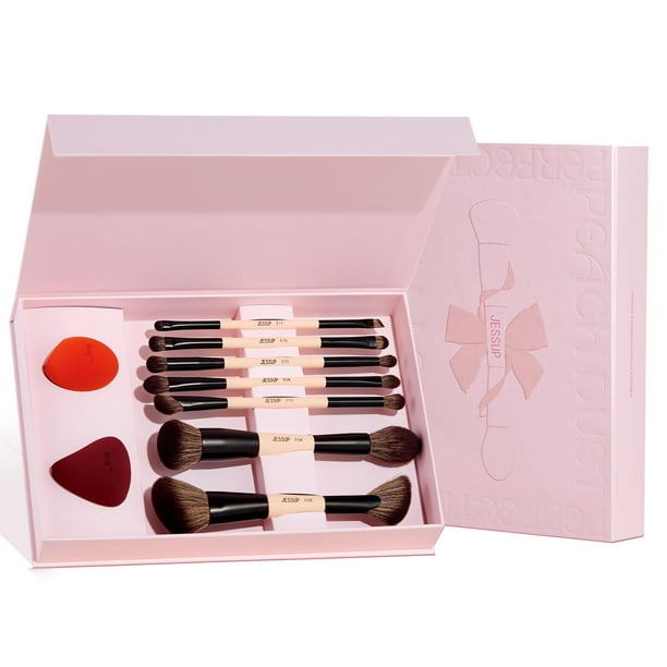 Set de brochas de maquillaje Jessup T506 con esponja de maquillaje, 7 piezas