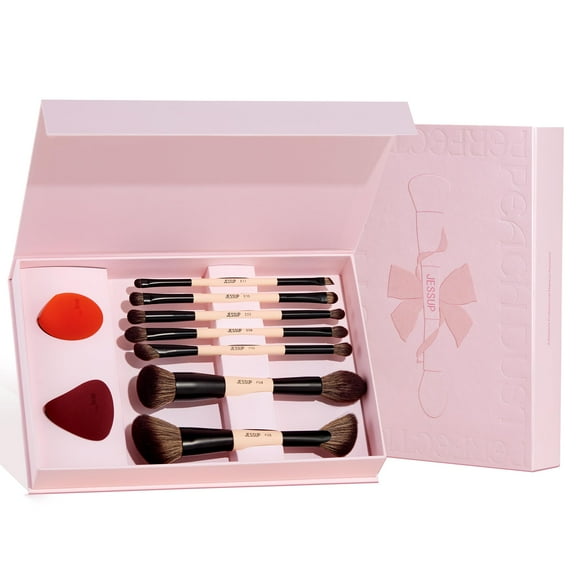 Set de brochas de maquillaje Jessup T506 con esponja de maquillaje, 7 piezas