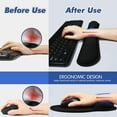 thumbnail image 4 of Ergonomic Mouse Pad with Wrist Support, Premium Memory Foam Keyboard Wrist Support Bar and Mouse Wrist Rest Pads Set- for Comfortable Typing &Wrist Pain Relief Mouse Pad with Wrist Support Bar, 4 of 9