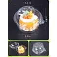 thumbnail image 4 of Soporte individual para cupcakes, cúpula de plástico transparente, soporte para cupcakes, contenedor para muffins, cajas, tazas (50 unidades), 4 of 7