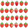 thumbnail image 1 of 4 Sets 48Pcs Strawberry Resin Charms Mini Resin Fruit Charms 3D Opaque Strawberries Resin Pendants with Platinum Tone Iron Loops for Bracelet Necklace Earrings DIY Jewelry Making Accessories, 1 of 7