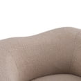 thumbnail image 4 of Christopher Knight Home Boucle Swivel Accent Chair with Wood Base, 360 Rotating Club Chair, Light Brown, 4 of 10