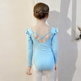 thumbnail image 3 of Ropa de baile para niños, mangas largas voladoras, ropa de práctica de invierno para niñas, falda de malla, top de algodón para niños, 3 of 6