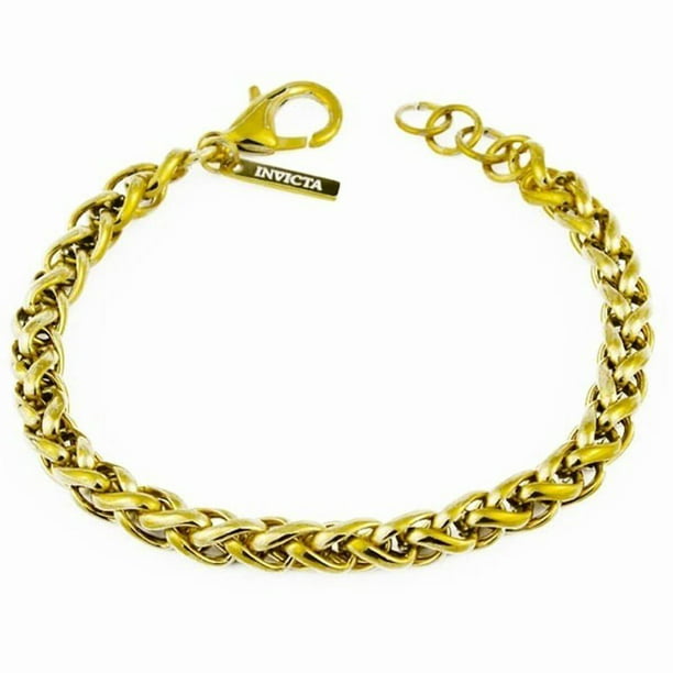 Invicta 28882 Men's Elements Yellow Gold Foxtail Chain Bracelet