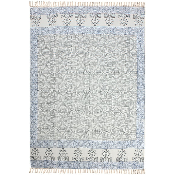 Casavani Entrance Hallway Area Rug Outdoor Rug,Blue 2x3 Ft