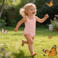 thumbnail image 5 of Scyoekwg Toddler Infants Baby Girls Rompers Newborn Cotton Sleeveless Rompers Comfy Summer Clothing Pink,24-36 Months, 5 of 6