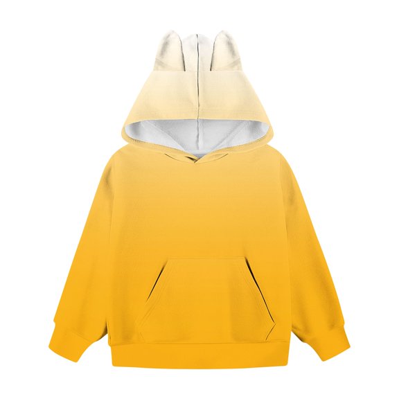 Dnhxils Girls Ear Hoodies with Pocket Fashion Hooded Sweatshirt for Kids Gradient Trendy Clothes for Teens