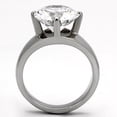 thumbnail image 3 of Luxe Jewelry Designs Women's Stainless Steel Solitaire Engagement Ring with CZ - Size 7 (Pack of 2), 3 of 4
