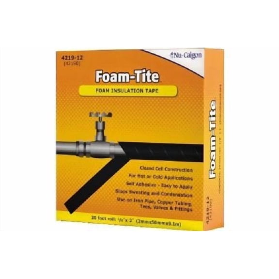 Nu-Calgon 4219-12 Foam-Tite Insulation Tape 1/8'T x 2'W x 30'L