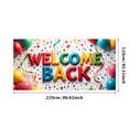 thumbnail image 3 of Welcome Back Banner for Office School Decorations with Balloons Colorful Pencils Party Supplies and Festive Backdrop for Event Celebration Classroom Decor, 3 of 4