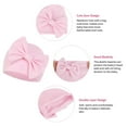 thumbnail image 2 of Zando 4Pcs Infant Hat and Gloves Set Newborn Hats for Girls Knit Baby Hat with Bow Soft No Scratch Mittens 0-3 Months, 2 of 5