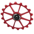 thumbnail image 4 of Rear Guide Roller, Aluminum Alloy + Ceramic Bike Rear Derailleur Pulley Lightweight Easy To Install  For Bicycles Red, 4 of 8