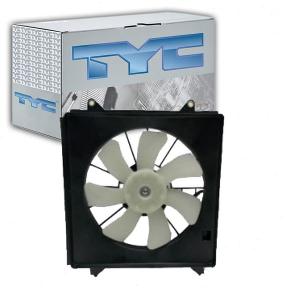 TYC Right AC Condenser Fan Assembly compatible with Honda Accord 2.4L L4 2013-2017