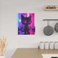 thumbnail image 6 of KLL Neon Toy Cat Reflections Print Canvas Wall Art, Canvas Painting Prints Canvas Art Wall Decor Home Decoration for Living Room Bedroom Office, 6 of 6