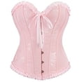 thumbnail image 2 of NMMUED Women Halloween Costumes Adult Off Shoulder Corset Top Medieval Corset Renaissance Corset Gothic Corset Tops for Women Overbust Corset Tops for Women Lace Corset Tops for Women Pink S, 2 of 9