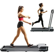 2 in 1 Under Desk Treadmill, 2.5HP Folding Electric Treadmill Walking Jogging Machine for Home Office