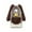 Brown, variant on LRen Boys Tops Unisex Kids Apron Long Sleeve Smock for Painting Cooking Art Protective Coverall with Animal Design Everyday ClassroomWear for School Activities and Outdoor Play