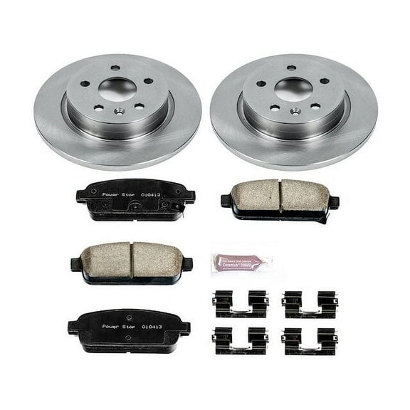 Rear Brake Pad and Rotor Kit - Compatible with 2015 - 2017 Chevy Trax 2016