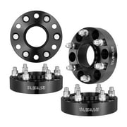 KFFKFF Hubcentric Wheel Spacers, 1.5-inch 6x5 Adapters, 6 Lug Forged Design, 78.1 mm Bore with M14 x1.5 Studs, Compatible with 1995-2023 Chevrolet, GMC, Cadillac Models, Set of 4, Black