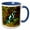 Blue/White, variant on 3drose, Auratus Dart Frog, Native to Rain Forest - Na02 Dno0904 - David Northcott, 11oz Two-tone Green Mug