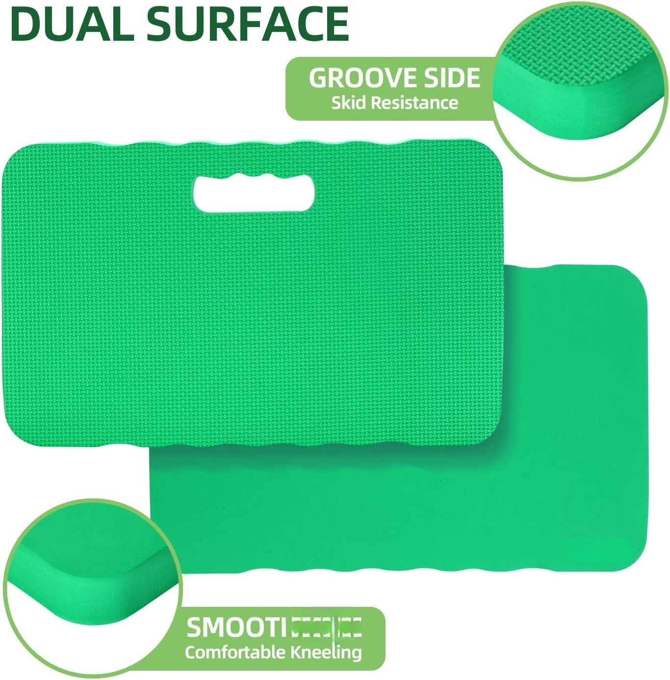 Premium Thick Kneeling Pad, 2-Pack Large Comfortable Gardening Knee Mat with 2 Different Surfaces, Extra Thick Knee Cushion Kneeler for Gardening, Work, Baby Bath, Exercise Perfect Gifts