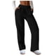 thumbnail image 3 of WILLBEST Pantalones Deportivos Casuales para Mujer, Forrados, de Pierna Ancha y Recta, para Entrenamiento, de Yoga, de Cintura Alta y con Bolsillos para Mayor Comodidad Diaria. Extra Grande, 3 of 8