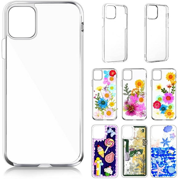 10 Pieces Case Compatible with iPhone 11 Personalized DIY Phone Cases 5 Pieces Hard Phone Cases and 5 Pieces Soft Phone Cases