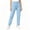 #0419-Light Blue, variant on Puyaiuu Womens Solid Loose Elastic Waist Scrub Pants With Side Pockets Medical Work Trousers Light Blue M Gift