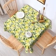 thumbnail image 2 of Yellow Lemon Fruit Flowers Yellow Pattern Square Tablecloth,Waterproof Square Table Cover,Wipeable Spillproof Washable Table Cover for Home Kitchen Party Decor 42"X42"(107x107cm), 2 of 6