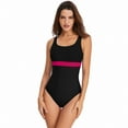 thumbnail image 7 of Lopsie TEMPTATION Women's Athletic One Piece Swimsuits Racing Training Sports Bathing Suit Color Block Swimwear Rose Red, 7 of 7
