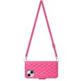 thumbnail image 2 of for iPhone 14 Plus Wallet Case, Elegant Card Holder Cash Slot PU Leather Kickstand Shoulder Strap Shockproof Protective Flip Women Girls Case Cover for iPhone 14 Plus, Rose, 2 of 6