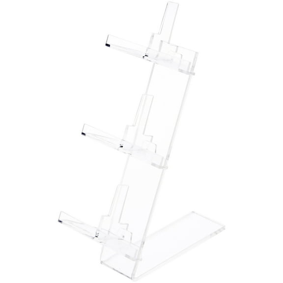 Plymor Clear Acrylic 3 Frame Rests Display Risers for Eyeglasses, 9" H x 3.5" W x 5.25" D