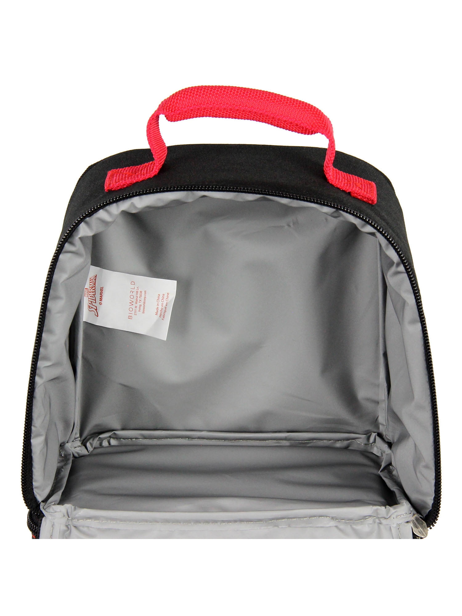Marvel Spider-Man Comic Superhero Dual Compartment Soft Lunch Bag Box Tote Kit 10"