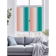 thumbnail image 4 of Reusable Frosted Window Coverings, Teal Pink Ombre Window Privacy Film Frosted, Modern Abstract Art Gradient Sun Blocking Windows Stickers for Kitchen Front Door, 23.6 x 59 Inches, 4 of 9