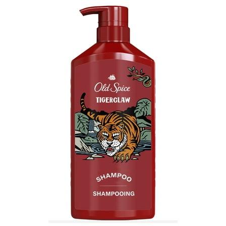 Old Spice Tiger Claw Mens Shampoo, All Hair Types, 21.9 fl oz
