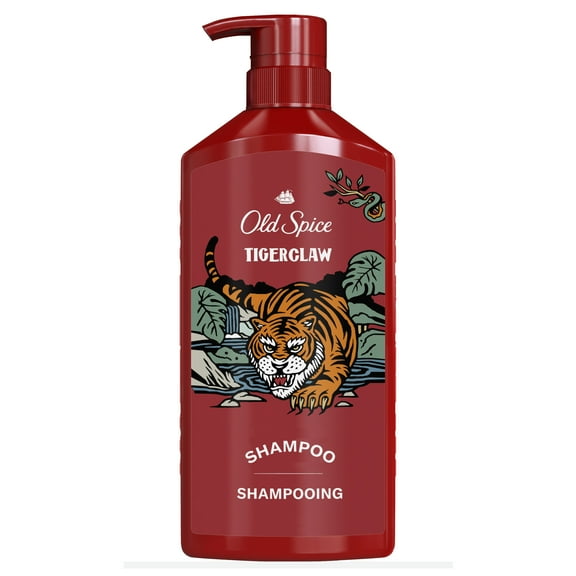 Old Spice Tiger Claw Mens Shampoo, All Hair Types, 21.9 fl oz