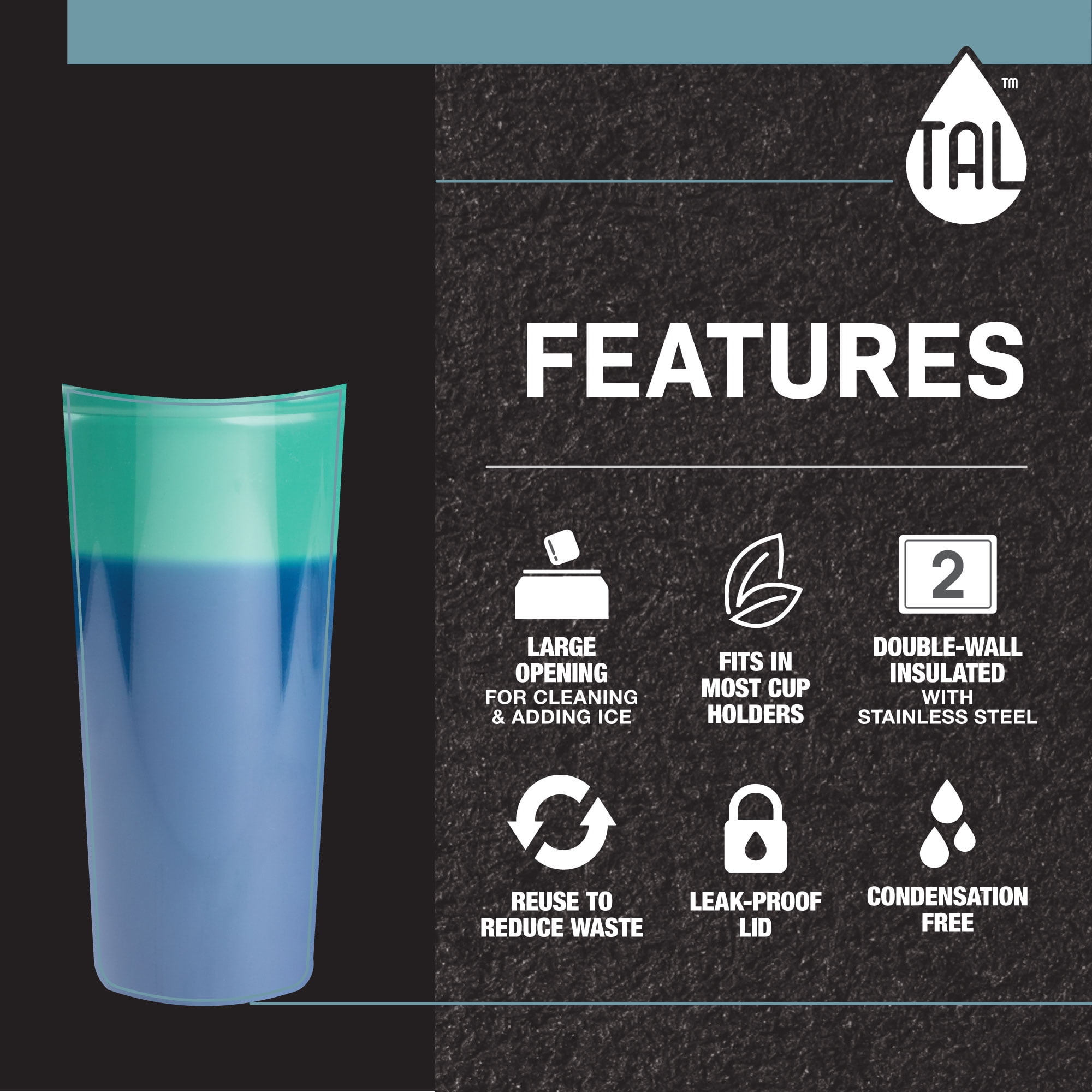 Personalized Tal Color Changing Tumblers 24oz Cold Cups & Lids