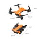 thumbnail image 3 of Dron plegable WJSXC con cámara dual HD 1080P, FPV, para principiantes, control por gestos, modo sin cabeza, cuadricóptero RC WiFi, evitación de obstáculos, color naranja, 3 of 6