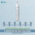 thumbnail image 6 of Tier1 RPWF Refrigerator Water & Air Filter Combo 2-pk | Replacement for GE RPWF (NOT RPWFE), WSG-4, MPF15350, DWF-36, R-3600, OPFG3-RF300, RWF3600A, WD-RPWF, WF277, ODORFILTER, Fridge Filter, 6 of 10