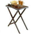 thumbnail image 4 of Pemberly Row Transitional Wood Folding Butler Table with Serving Tray in Walnut, 4 of 7