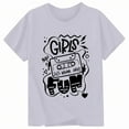 thumbnail image 3 of Hienoo Big Girls Graphic Tshirt Short Sleeve Round Neck T-Shirt Tee Top, Sizes 1-13, 3 of 3