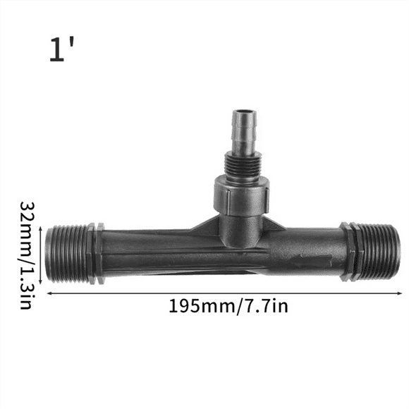 Dispositivo de Riego por para Agricultura, Mezclador Venturi Automático con Rosca Macho de 1/2 Pulgada, 3/4 Pulgada y 1 Pulgada