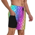 thumbnail image 3 of Haiem Rainbow Scales2 Men'S Quick-Dry Swim Trunks: Comfortable Beach Shorts With Mesh Lining And Pockets - Ideal For Swimming And Sunbathing Small, 3 of 9