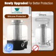 thumbnail image 5 of Cold Brew Coffee Maker, 1 Gallon Iced Maker With Stainless Steel Filter, Heavy Duty Glass Pitcher Spigot, Mason Jar Fast Tea, 5 of 5