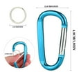 thumbnail image 3 of CUITING 10 Pcs Mousqueton Grand Mousqueton en Aluminium Clips en Forme de D Design Plat Robuste Léger Mousqueton d'Escalade Multi-Usage pour Escalade Camping Randonnée Sacs à Dos, 3 of 7