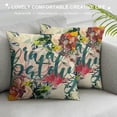 thumbnail image 3 of Qinduosi Spring Pillow Covers Inch Welcome Pink Flower Floral Bless This Home Set of Green Farmhouse Decorative Throw Pillows Cases for Couch Sofa, 3 of 5